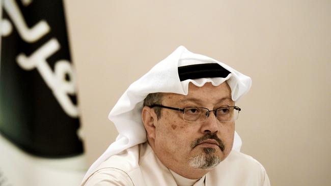 (FILES) In this file photo taken on December 15, 2014 (FILES) In this file photo taken on December 15, 2014 A general manager of Alarab TV, Jamal Khashoggi, looks on during a press conference in the Bahraini capital Manama. - The US Central Intelligence Agency has concluded Saudi's powerful Crown Prince Mohammed bin Salman was behind the killing of journalist Jamal Khashoggi, The Washington Post reported on November 16, 2018, citing people close to the matter. (Photo by MOHAMMED AL-SHAIKH / AFP)