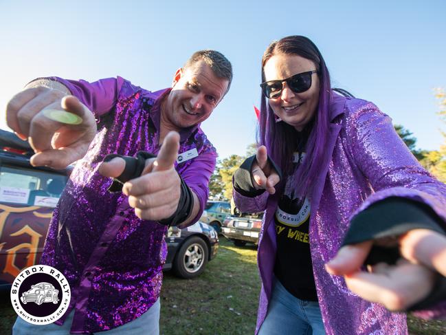 Day 1: Canberra to Hay – Dress up themes help keep it interesting on the long trip. Photo: BOX RALLIES