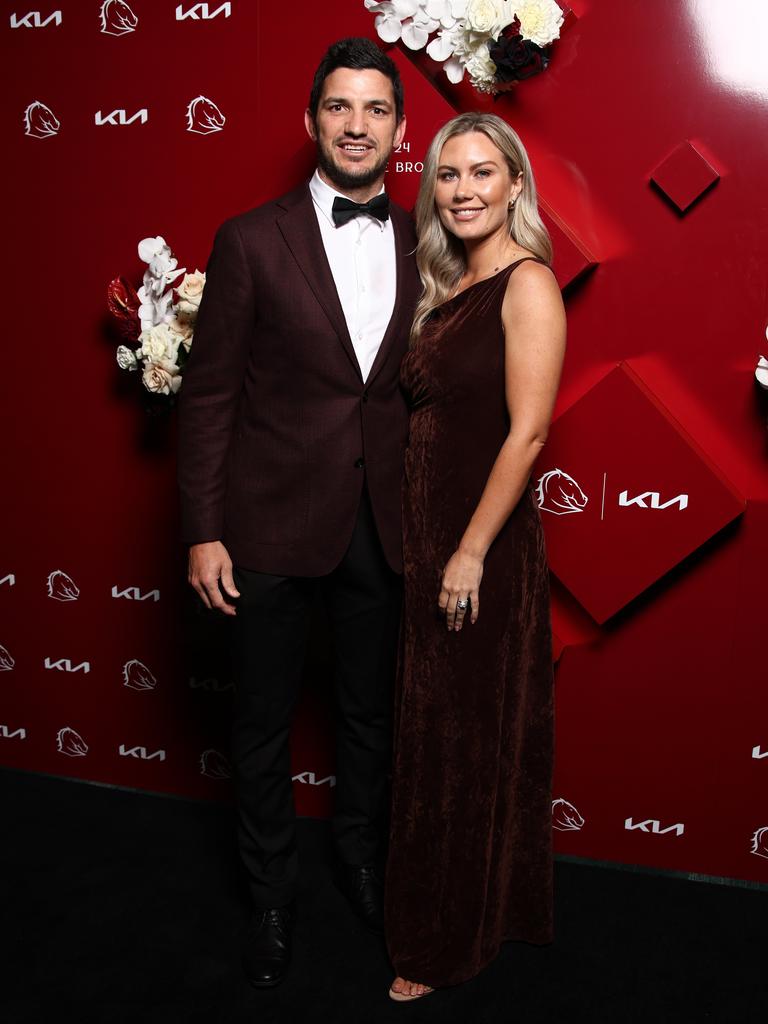 Matt and Skye Gillett at the Broncos awards night. Picture: David Clark