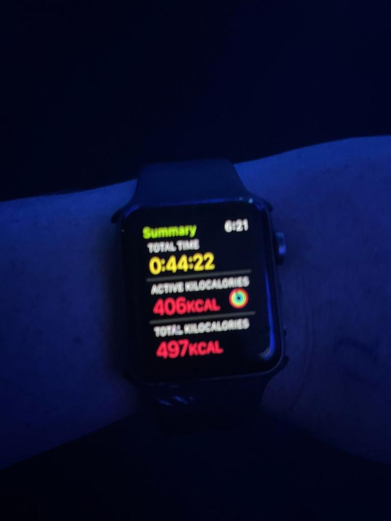 Apple Watch post workout. Picture: Supplied/Claudia Poposki