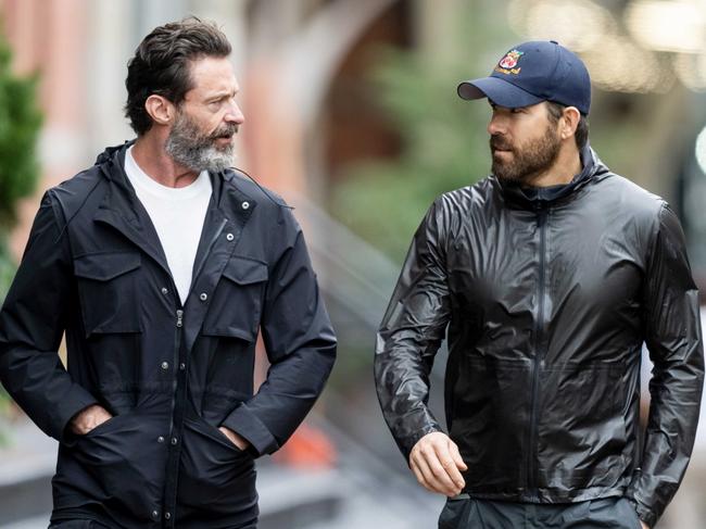 Hugh Jackman with good friend Ryan Reynolds in New York City. Picture: TheImageDirect.com