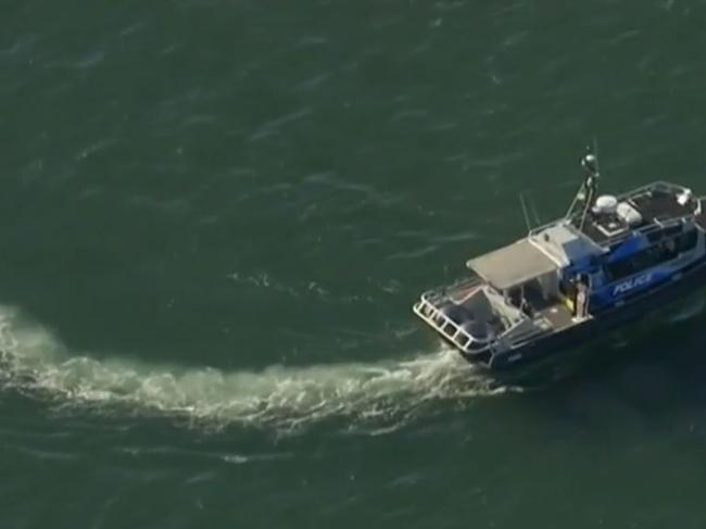 Water Police with the assistance of Volunteer Marine Rescue, helicopters and the Coast Guard are continuing to search for missing 26-year-old Brisbane man Trent Riley. Picture: 9 News Queensland