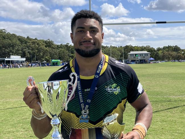 Helensvale Hornets player Zac Kumbamong was best on ground in the 2024 Rugby League Gold Coast under-18 division one win. Picture: Mitch Bourke.