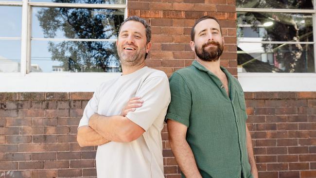 Tom and Eddy, the two men behind Hello Sport Podcast, one of Australia’s most successful sporting podcasts. Photo: Renee Nowytarger