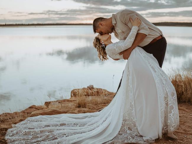 Emerald's Cassie and Jared Watene renewed their vows on Sunday, August 22, in an intimate ceremony at Emerald. The couple used the opportunity to collaborate with about 16 small, regional businesses to showcase their products and services. Photo: Dux Till Dawn