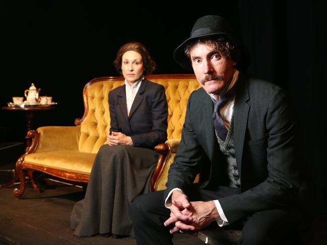 Actors Kim Denman and Dion Mills who are in a play caleld All Of My Love at the Riverside Theatre in Parramatta. Picture: Bob Barker