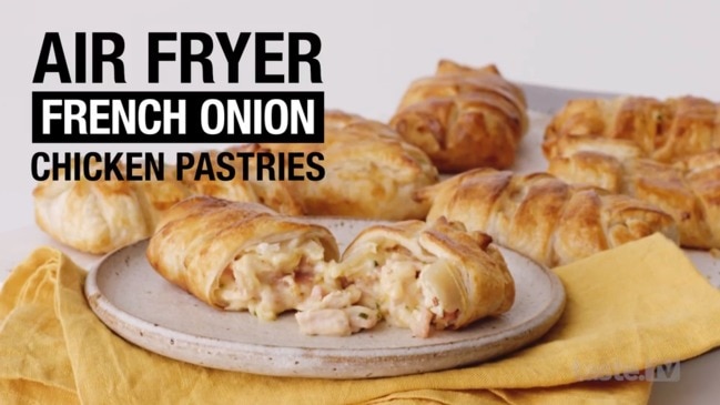 Air fryer French onion chicken pastries