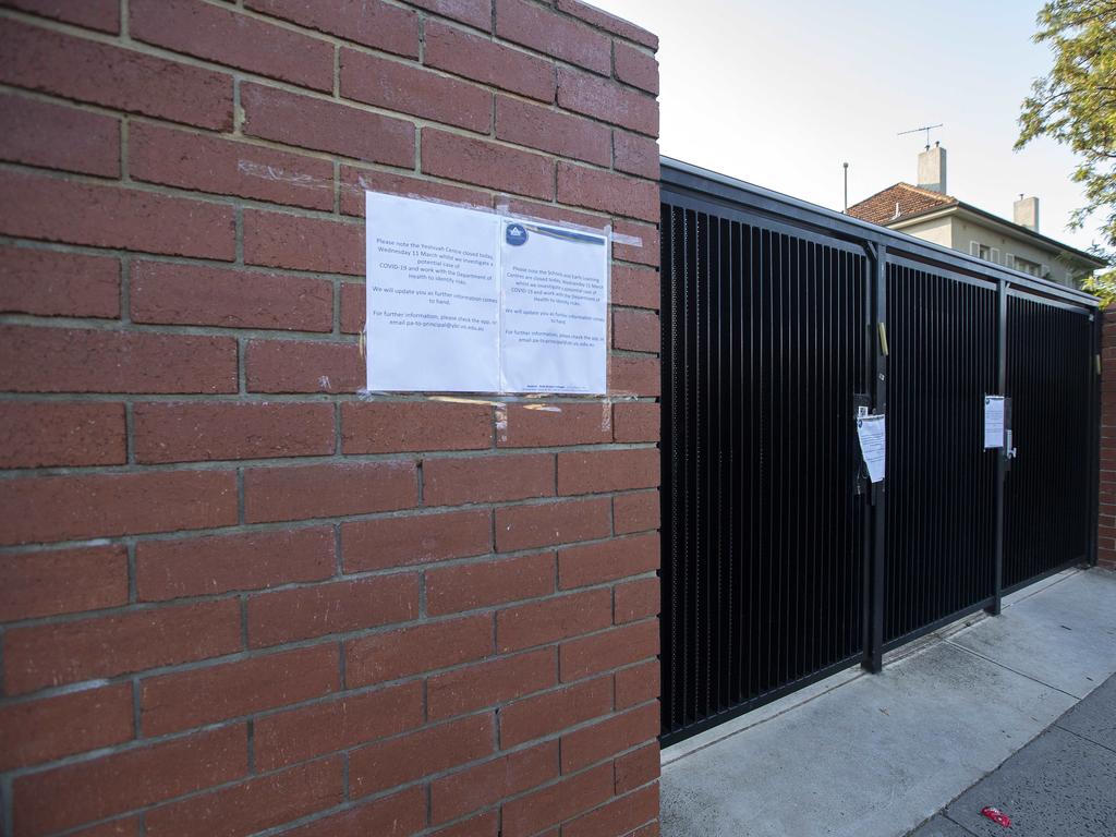 Melbourne’s Yeshiva-Beth Rivkah College was forced to close earlier this month after a staff member contracted coronavirus. Picture: Sarah Matray
