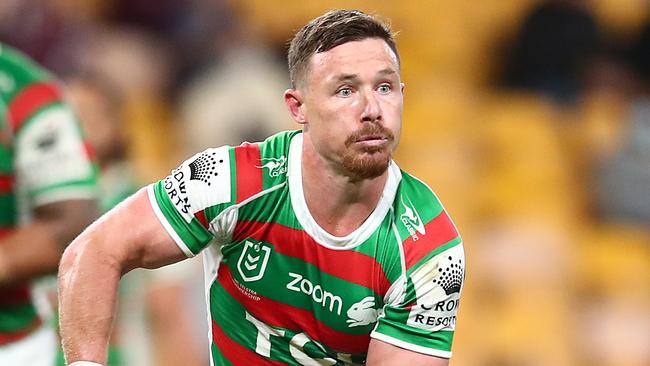 South Sydney star Damien Cook is in doubt to play against the Roosters. Picture: Chris Hyde/Getty Images