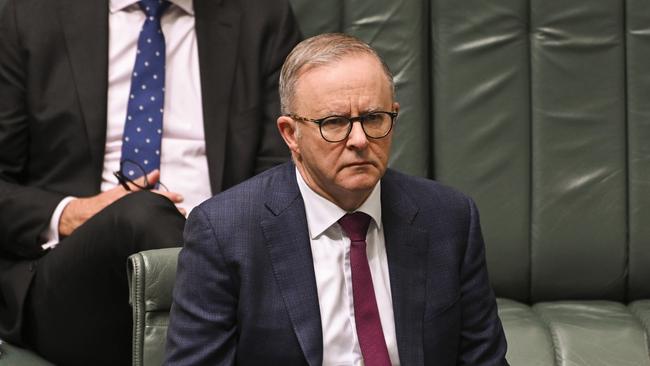 Prime Minister Anthony Albanese calls Mr Dutton ‘Dr No’. Picture: Martin Ollman/Getty Images