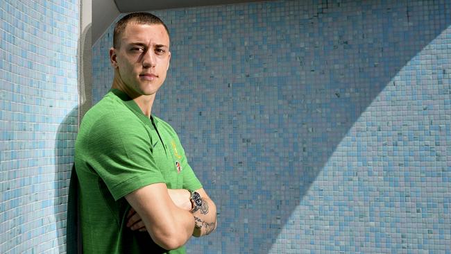 Socceroo Alex Gersbach is the only overseas-based player in the Olyroos squad. Picture: AAP