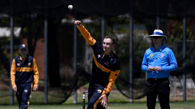 Spinner Daniel Fallins took six wickets against Adelaide last weekend. Picture: Naomi Jellicoe