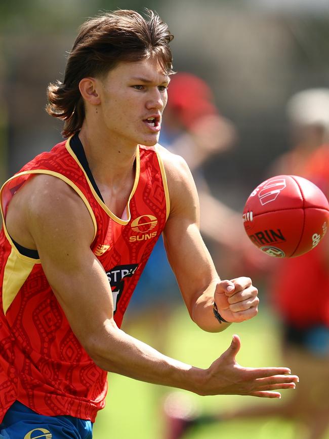 Gulbin on the track after being drafted. Picture: Chris Hyde/Getty Images