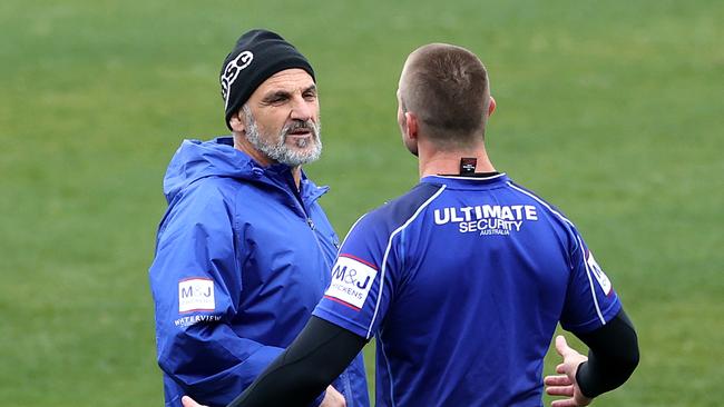 Interim Bulldogs coach Steve Georgallis has already made some changes at training. Picture: Phil Hillyard