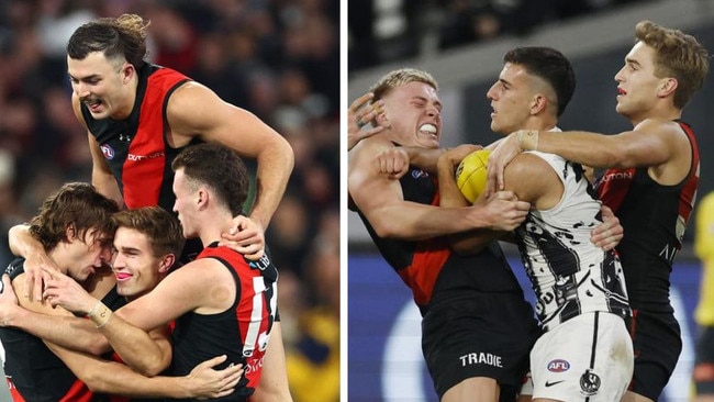 Essendon kept Nick Daicos quiet. Photos: Getty Images/News Corp