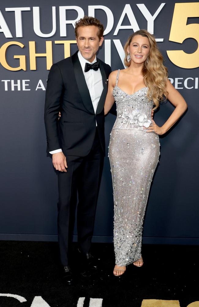 Ryan Reynolds and Blake Lively put their ongoing Justin Baldoni legal dramas aside for a night out a the SNL50 celebrations over the weekend. Picture: Dimitrios Kambouris/Getty