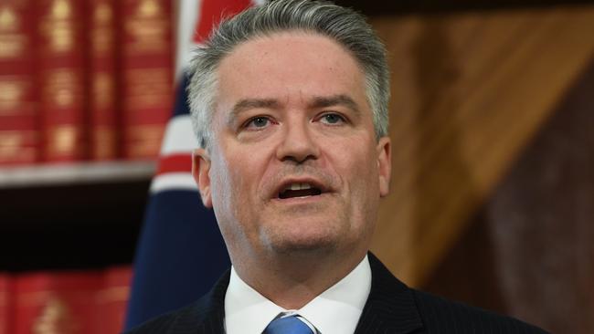 Finance Minister Mathias Cormann says Labor should pass the tax cuts package in full. Picture: AAP Image/James Ross