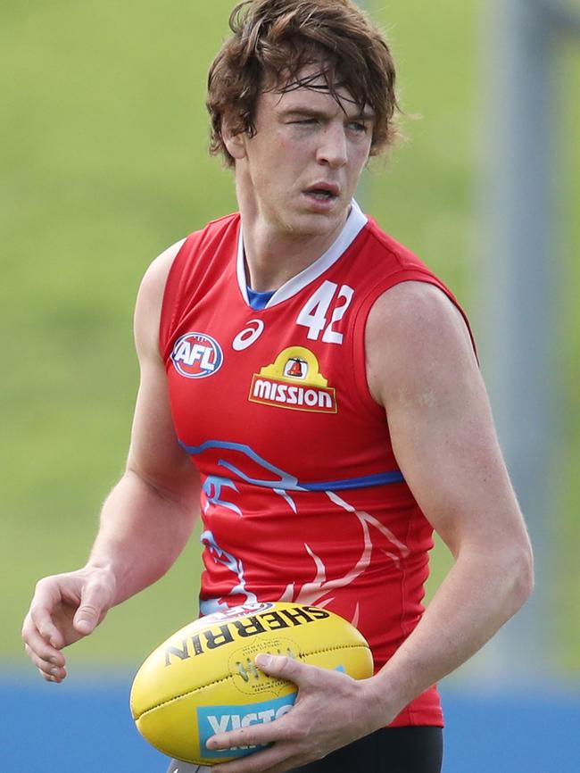 Liam Picken at Bulldogs training.