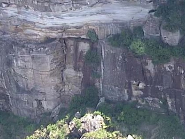 Police retrieved Mr Jones’ body at Manly. Channel 9 chopper.