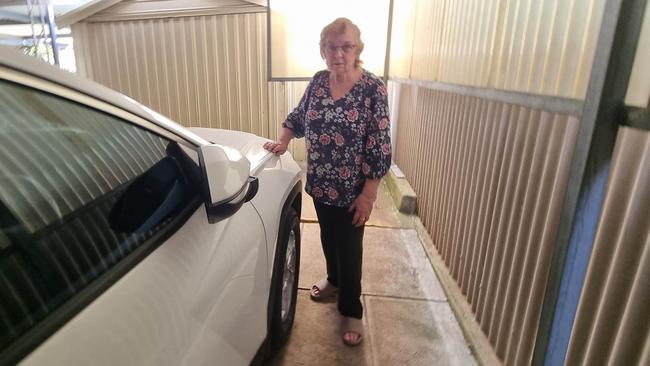 Gloria Roberts had her handbag stolen in an elaborate flat tyre scam at Sefton Plaza. Picture: Supplied