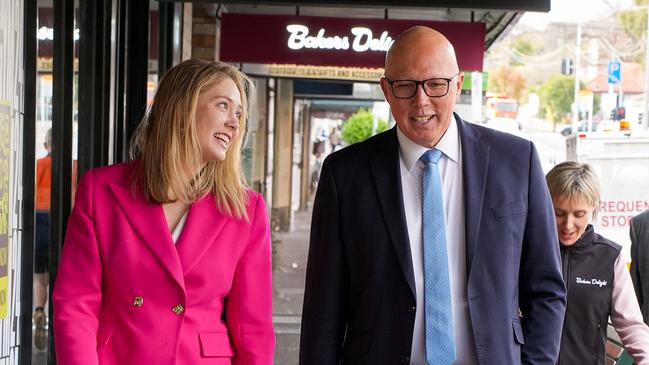 Amelia Hamer with Opposition Leader Peter Dutton. Picture Facebook