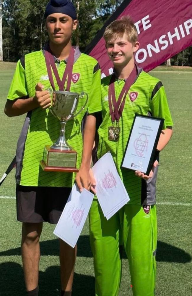 Sandgate-Redcliffe cricketers Lakshdeep Singh and Steven Hogan are the respective leading wicket-takers and run scorers of the Taverners Under 17s competition.