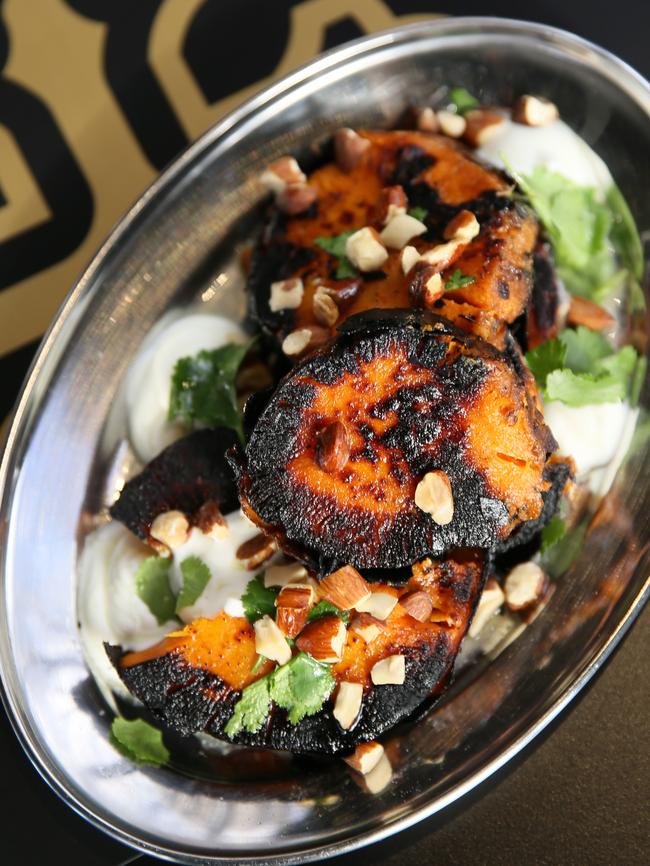 Grilled sweet potato. Picture: SAM ROSEWARNE.