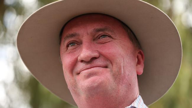 Barnaby Joyce was forced into a by-election in his New England electorate — which he won Saturday night — after he was found to be a dual citizen of New Zealand. Picture: Lyndon Mechielsen