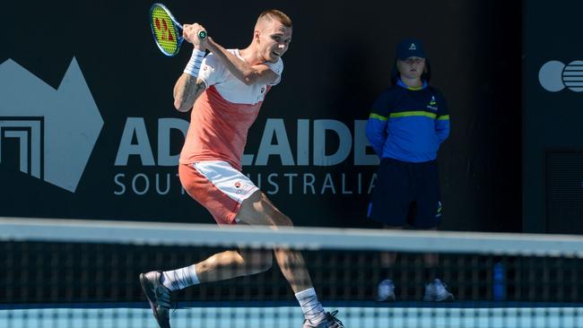 Alexander Bublik, of Kazakhstan, will meet Dan Evans in the second round of the Adelaide International. Picture: Brenton Edwards / AFP)