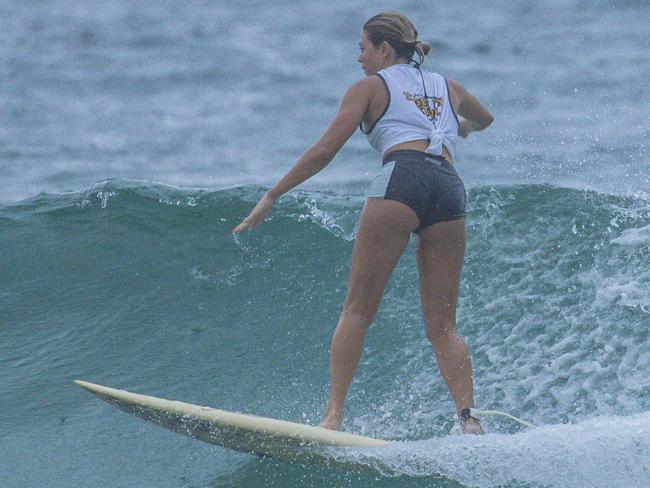 Early Saturday heats of The Burleigh Heads Boardriders Single Fin Festival. Picture: Glenn Campbell