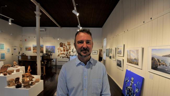 Ulmarra's Steve Pickering in the Coldstream Gallery. Photo: Tim Jarrett