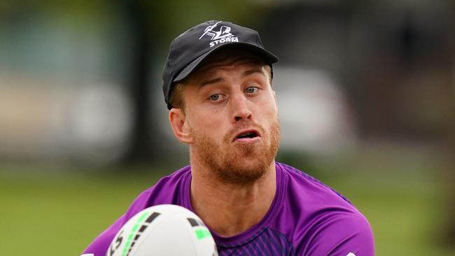 Munster at one of Melbourne’s last training sessions before the shut down. Picture: AAP