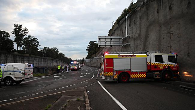 Emergency crews on the scene. Picture: Adam Yip