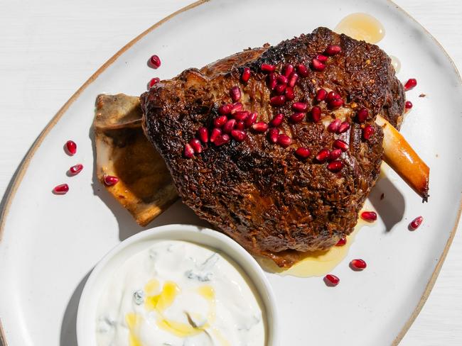 EMBARGO FOR TWAM 14 OCT 2023. FEE MAY APPLY. Pomegranate lamb shoulder by Elizabeth Hewson. Photo: Nikki To