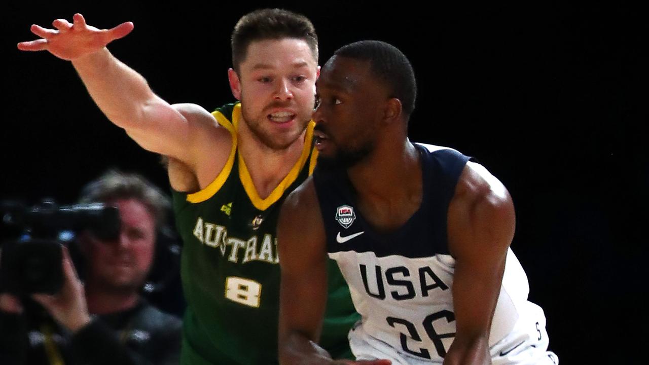 Aussie Boomers Vs Usa Result Scores Teams Basketball Fiba World Cup 19 Warmup Kemba Walker Crowd Number Australia Basketball