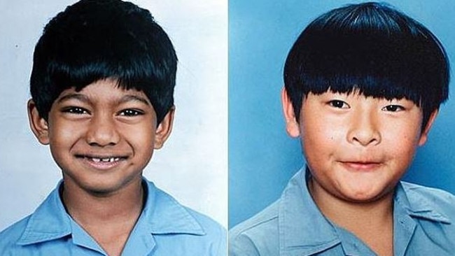 Myuran Sukumaran and Andrew Chan as schoolchildren.