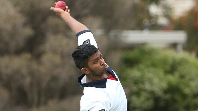 Raveen Yasas in action for Diggers Rest Bulla. Picture: Hamish Blair