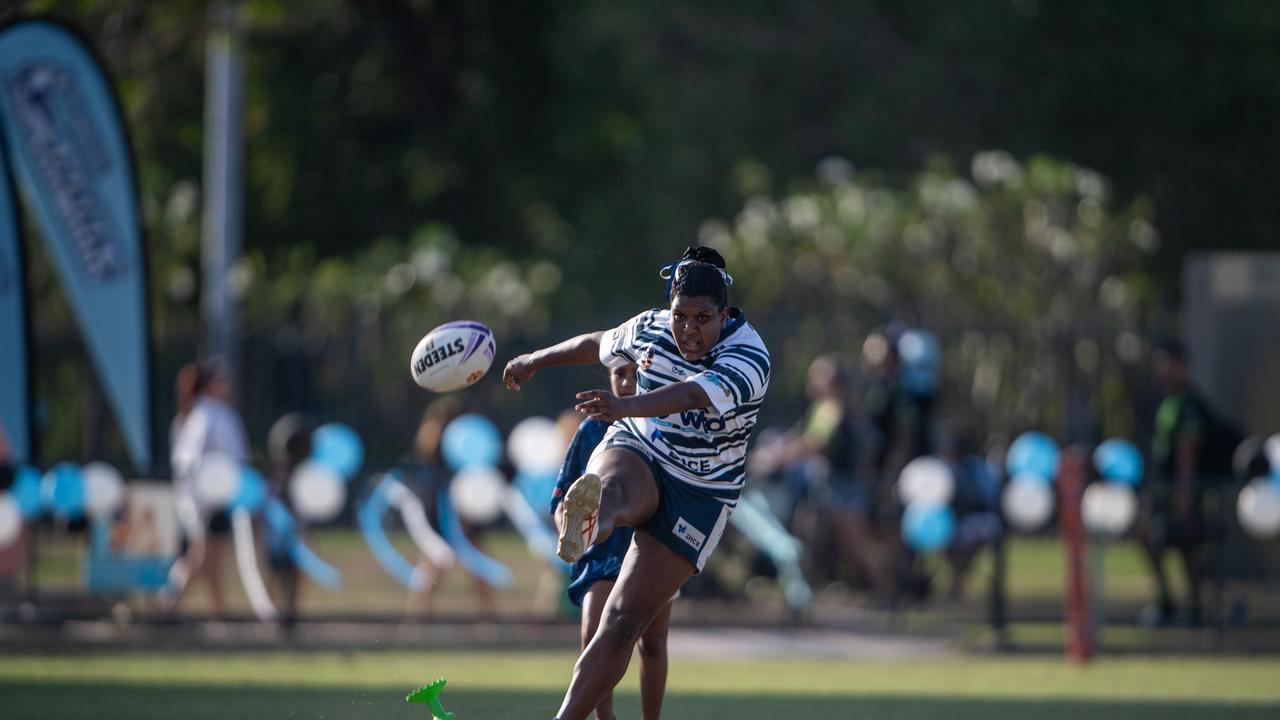 Ellie Niki as the Darwin Brothers take on the Palmerston Raiders in the 2023 NRL NT women's grand final. Picture: Pema Tamang Pakhrin