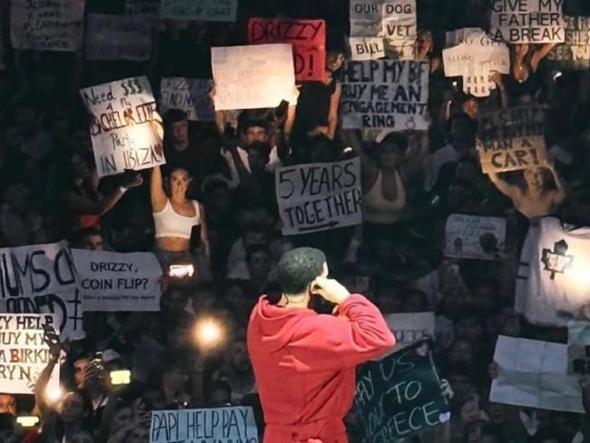 Drake's (charity) concert in Sydney.