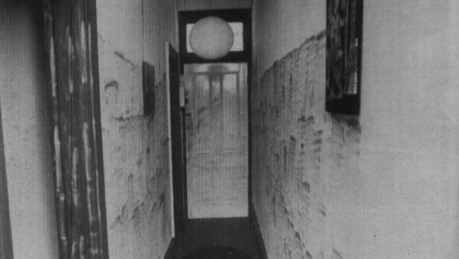 The hallway in the house in Collingwood, scene of the murder of Suzanne Armstrong and Susan Bartlett