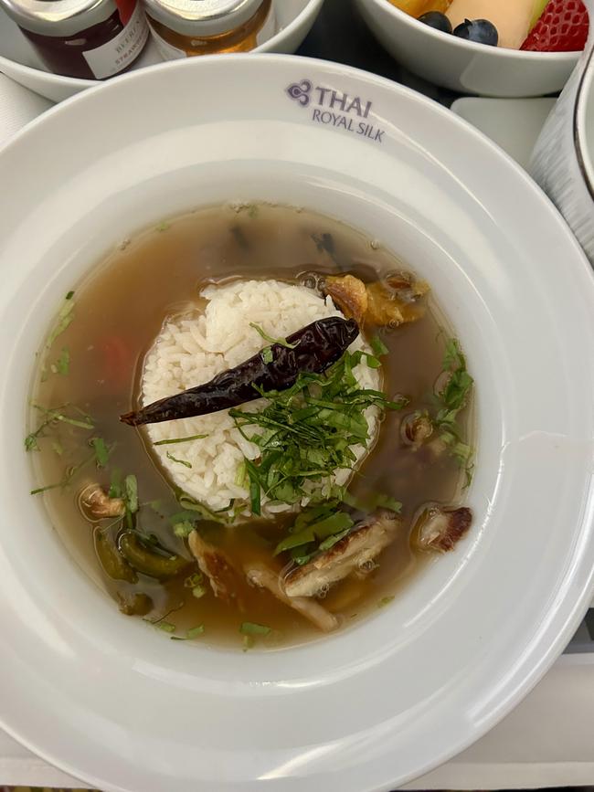 The delicious fragrant Thai soup. Photo: Elizabeth Meryment