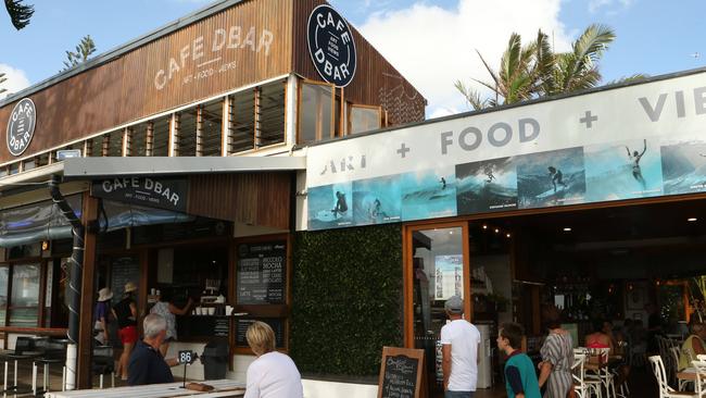 Cafe Dbar sits on top of Point Danger at Coolangatta.