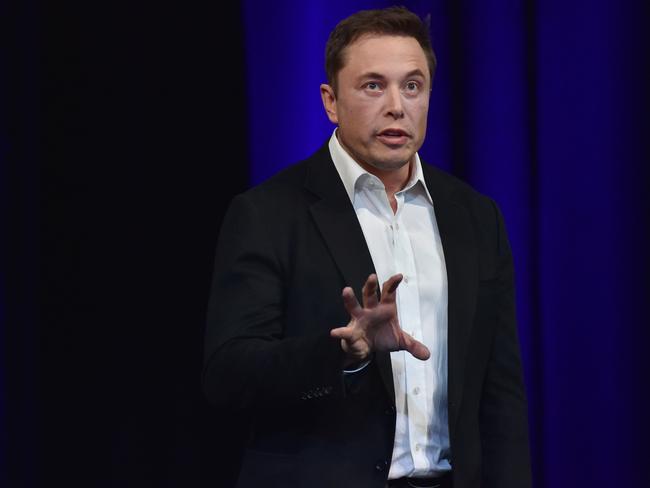 Billionaire entrepreneur and founder of SpaceX Elon Musk speaks at the 68th International Astronautical Congress 2017 in Adelaide. PETER PARKS