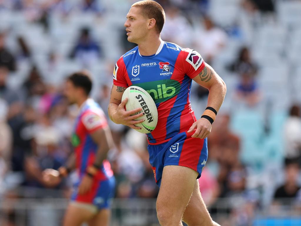 Kalyn Ponga suffered a foot injury. Picture: Mark Kolbe/Getty Images