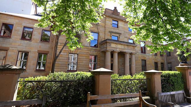 GOLDEN OPPORTUNITY: Treasury Buildings, Murray St entrance. The site could showcase convict history or house UTAS facilities. Picture: SAM ROSEWARNE