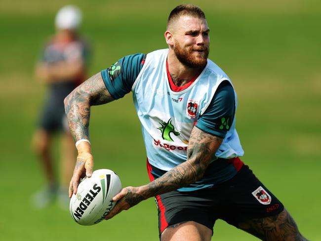 Josh Dugan during St George rugby league training at WIN Stadium, Wollongong. Pic Brett Costello