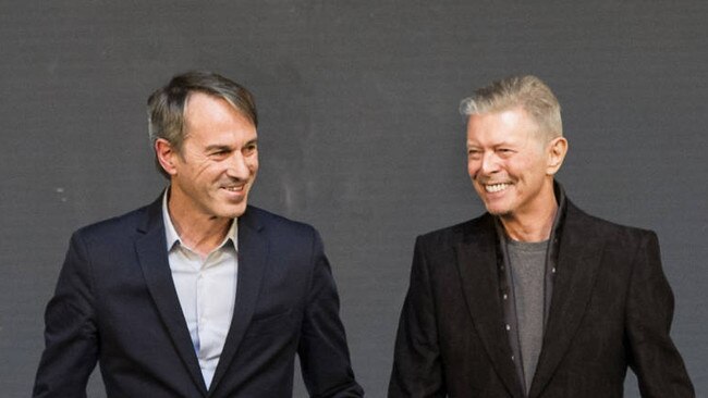 Lazarus director Ivo van Hove with David Bowie. Picture: Jan Versweyveld