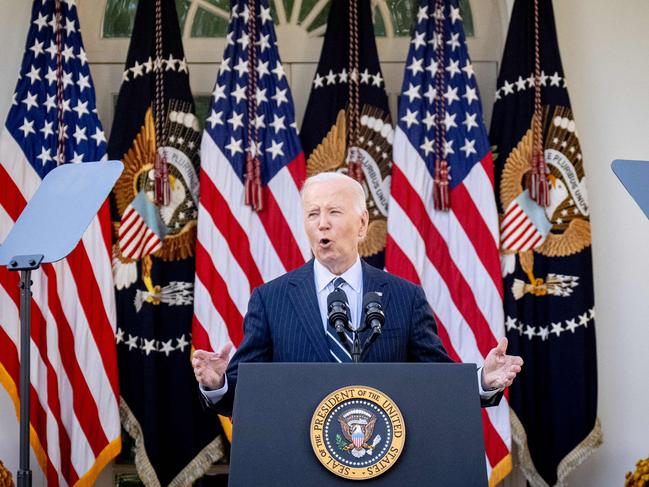 US President Joe Biden speaks about the results of the 2024 election in the Rose Garden on November 07, 2024 in Washington, DC. Picture: Getty Images via AFP