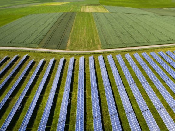 Large scale solar hasn't kept up with the march of rooftop solar. Picture: Getty Image