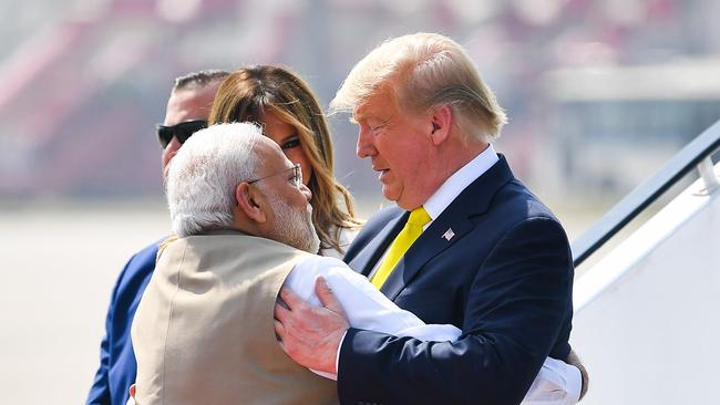 Indian Prime Minister Narendra Modi and Donald Trump in 2020. Picture: AFP